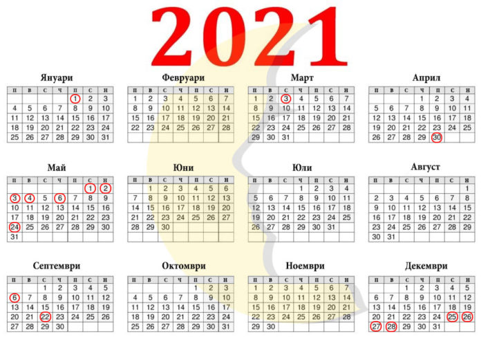 Кога работим и почиваме през 2021?